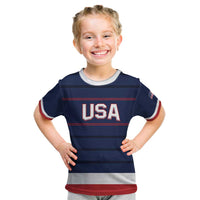 Custom USA Hockey Team Kid T Shirt Go Champions