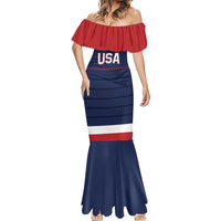 Custom USA Hockey Team Mermaid Dress Go Champions