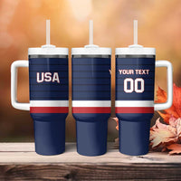 Custom USA Hockey Team Tumbler With Handle Go Champions