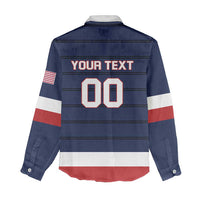 Custom USA Hockey Team Women Casual Shirt Go Champions