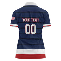 Custom USA Hockey Team Women Polo Shirt Go Champions