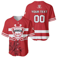 Custom Canada Hockey Team Baseball Jersey Maple Leaf Red Version