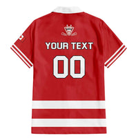 Custom Canada Hockey Team Family Matching Mermaid Dress and Hawaiian Shirt Maple Leaf Red Version