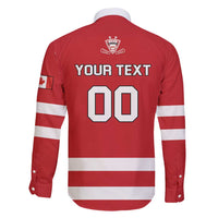 Custom Canada Hockey Team Family Matching Mermaid Dress and Hawaiian Shirt Maple Leaf Red Version