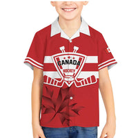 Custom Canada Hockey Team Family Matching Mermaid Dress and Hawaiian Shirt Maple Leaf Red Version
