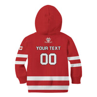 Custom Canada Hockey Team Kid Hoodie Maple Leaf Red Version