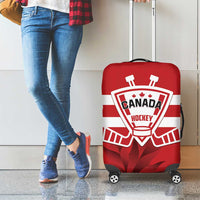 Canada Hockey Team Luggage Cover Maple Leaf Red Version