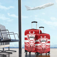 Canada Hockey Team Luggage Cover Maple Leaf Red Version