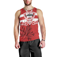 Custom Canada Hockey Team Men Tank Top Maple Leaf Red Version