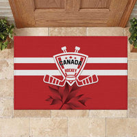 Canada Hockey Team Rubber Doormat Maple Leaf Red Version
