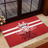 Canada Hockey Team Rubber Doormat Maple Leaf Red Version