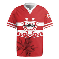 Custom Canada Hockey Team Rugby Jersey Maple Leaf Red Version