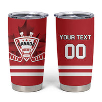 Custom Canada Hockey Team Tumbler Cup Maple Leaf Red Version
