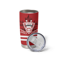 Custom Canada Hockey Team Tumbler Cup Maple Leaf Red Version
