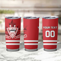 Custom Canada Hockey Team Tumbler Cup Maple Leaf Red Version