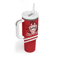 Custom Canada Hockey Team Tumbler With Handle Maple Leaf Red Version