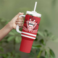 Custom Canada Hockey Team Tumbler With Handle Maple Leaf Red Version