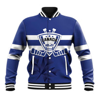 Custom Canada Hockey Team Baseball Jacket Maple Leaf Blue Version