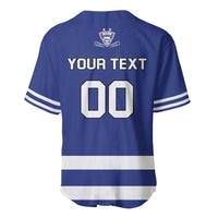 Custom Canada Hockey Team Baseball Jersey Maple Leaf Blue Version