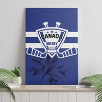 Canada Hockey Team Canvas Wall Art Maple Leaf Blue Version
