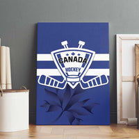 Canada Hockey Team Canvas Wall Art Maple Leaf Blue Version