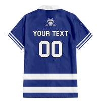 Custom Canada Hockey Team Family Matching Mermaid Dress and Hawaiian Shirt Maple Leaf Blue Version