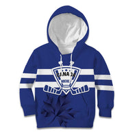 Custom Canada Hockey Team Kid Hoodie Maple Leaf Blue Version