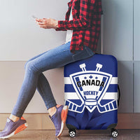 Canada Hockey Team Luggage Cover Maple Leaf Blue Version