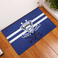Canada Hockey Team Rubber Doormat Maple Leaf Blue Version