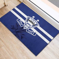 Canada Hockey Team Rubber Doormat Maple Leaf Blue Version