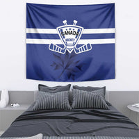 Canada Hockey Team Tapestry Maple Leaf Blue Version