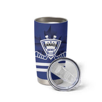 Custom Canada Hockey Team Tumbler Cup Maple Leaf Blue Version