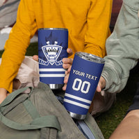 Custom Canada Hockey Team Tumbler Cup Maple Leaf Blue Version