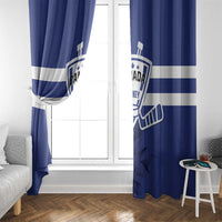 Canada Hockey Team Window Curtain Maple Leaf Blue Version