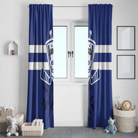Canada Hockey Team Window Curtain Maple Leaf Blue Version