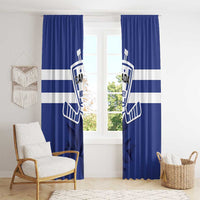 Canada Hockey Team Window Curtain Maple Leaf Blue Version