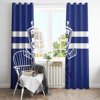 Canada Hockey Team Window Curtain Maple Leaf Blue Version