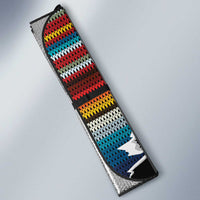 Mexico Aztec Circle Auto Sun Shade Poncho Pattern