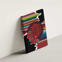 Mexico Aztec Circle Canvas Wall Art Poncho Pattern