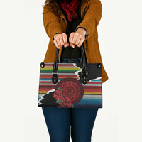 Mexico Aztec Circle Leather Bag Poncho Pattern