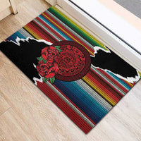 Mexico Aztec Circle Rubber Doormat Poncho Pattern