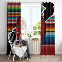 Mexico Aztec Circle Window Curtain Poncho Pattern