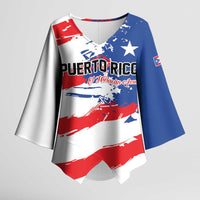 Custom Football 2026 Puerto Rico Kimono Sleeve Blouse Come On El Huracan Azul