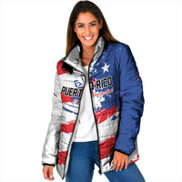 Custom Football 2026 Puerto Rico Padded Jacket Come On El Huracan Azul