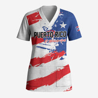 Custom Football 2026 Puerto Rico Scrub Top Come On El Huracan Azul