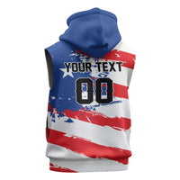 Custom Football 2026 Puerto Rico Sleeveless Hoodie Come On El Huracan Azul