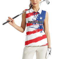 Custom Football 2026 Puerto Rico Women Sleeveless Polo Shirt Come On El Huracan Azul