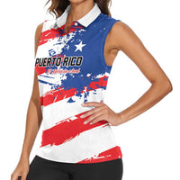 Custom Football 2026 Puerto Rico Women Sleeveless Polo Shirt Come On El Huracan Azul
