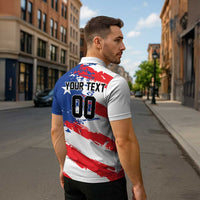 Custom Football 2026 Puerto Rico Zipper Polo Shirt Come On El Huracan Azul