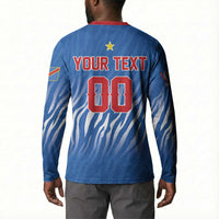 Custom Football 2026 DR Congo Leopards Button Sweatshirt Warriors of the Equator